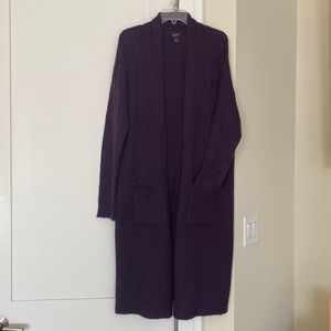 NEW Royal purple sweater duster SIZE L